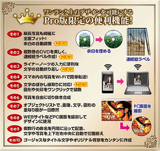 CDラベルのほかケースもデザインできます!