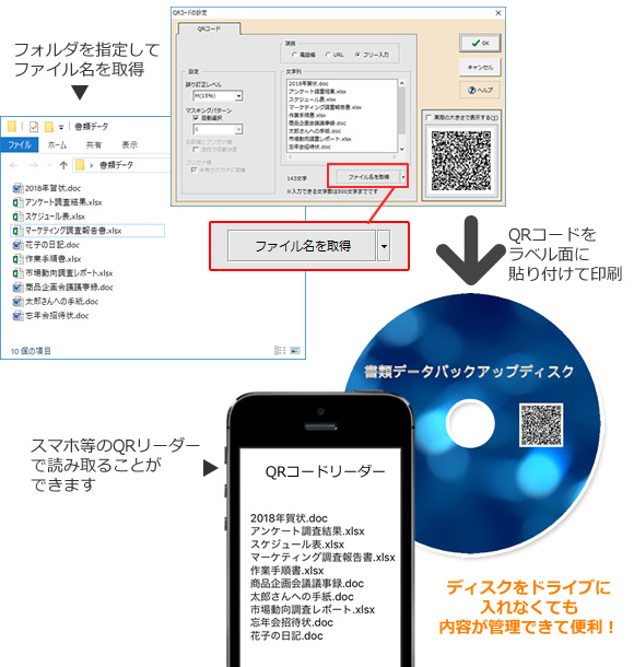 QRコードで管理