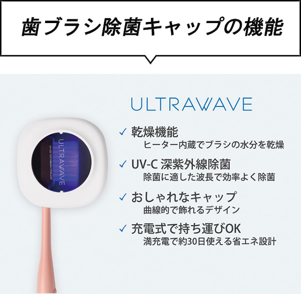 歯ブラシ除菌キャップの機能