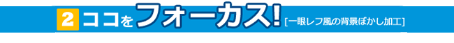 2.ココをフォーカス!