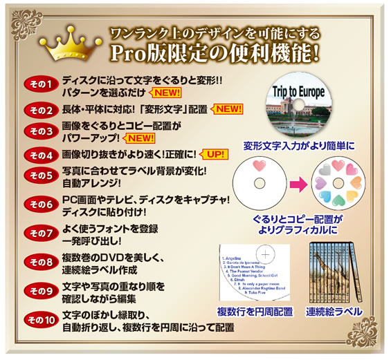らくちんCDラベルメーカー22 Pro便利機能