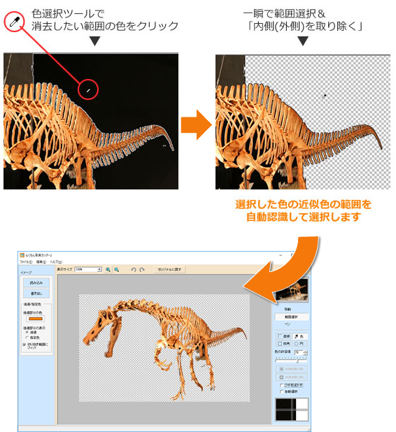 細かい箇所のキリヌキ例